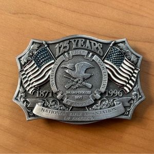 NRA Belt Buckle 125 Years National Riffle Association Of America 1871 1996